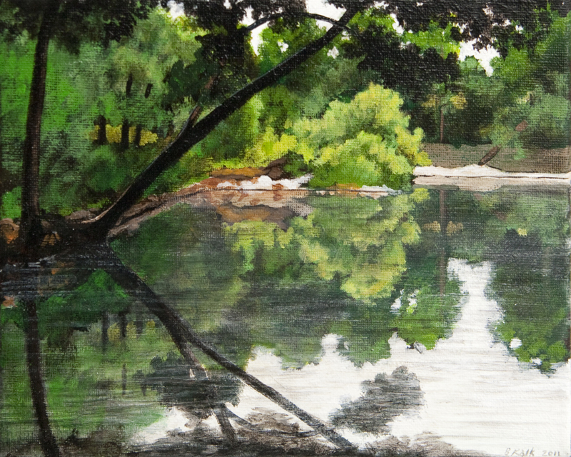 Menomonee River 1 / 8 x 10 inches / Acrylic on Canvas